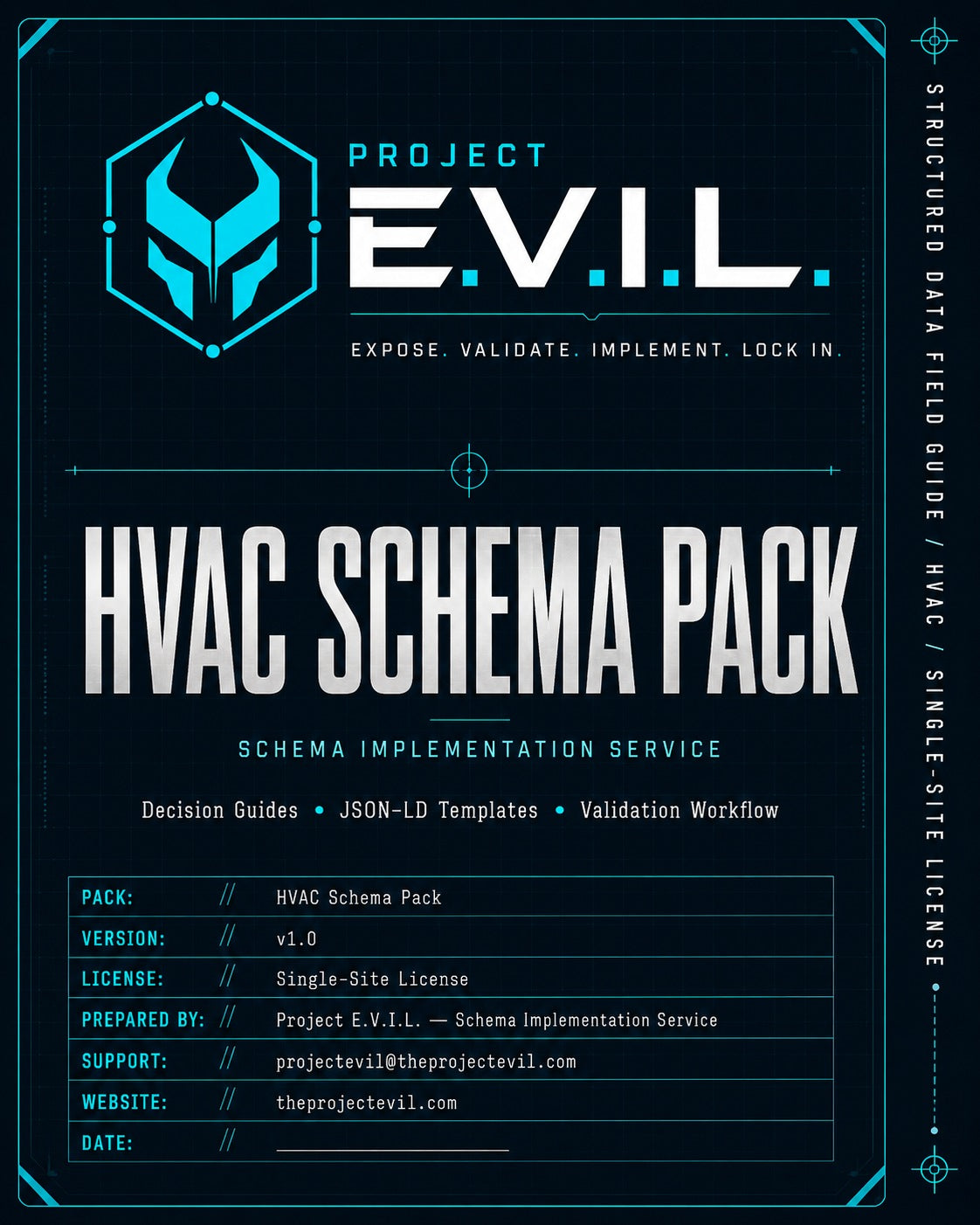 HVAC Schema Pack — HVAC-specific JSON-LD template kit from The Project E.V.I.L.