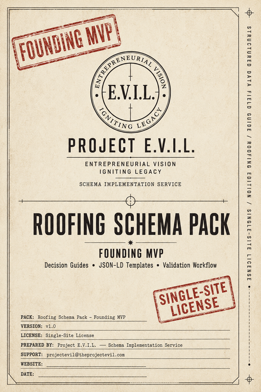 Roofing Schema Pack — Founding MVP